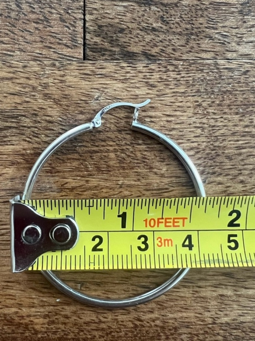 14k White Gold Hoop Earrings
